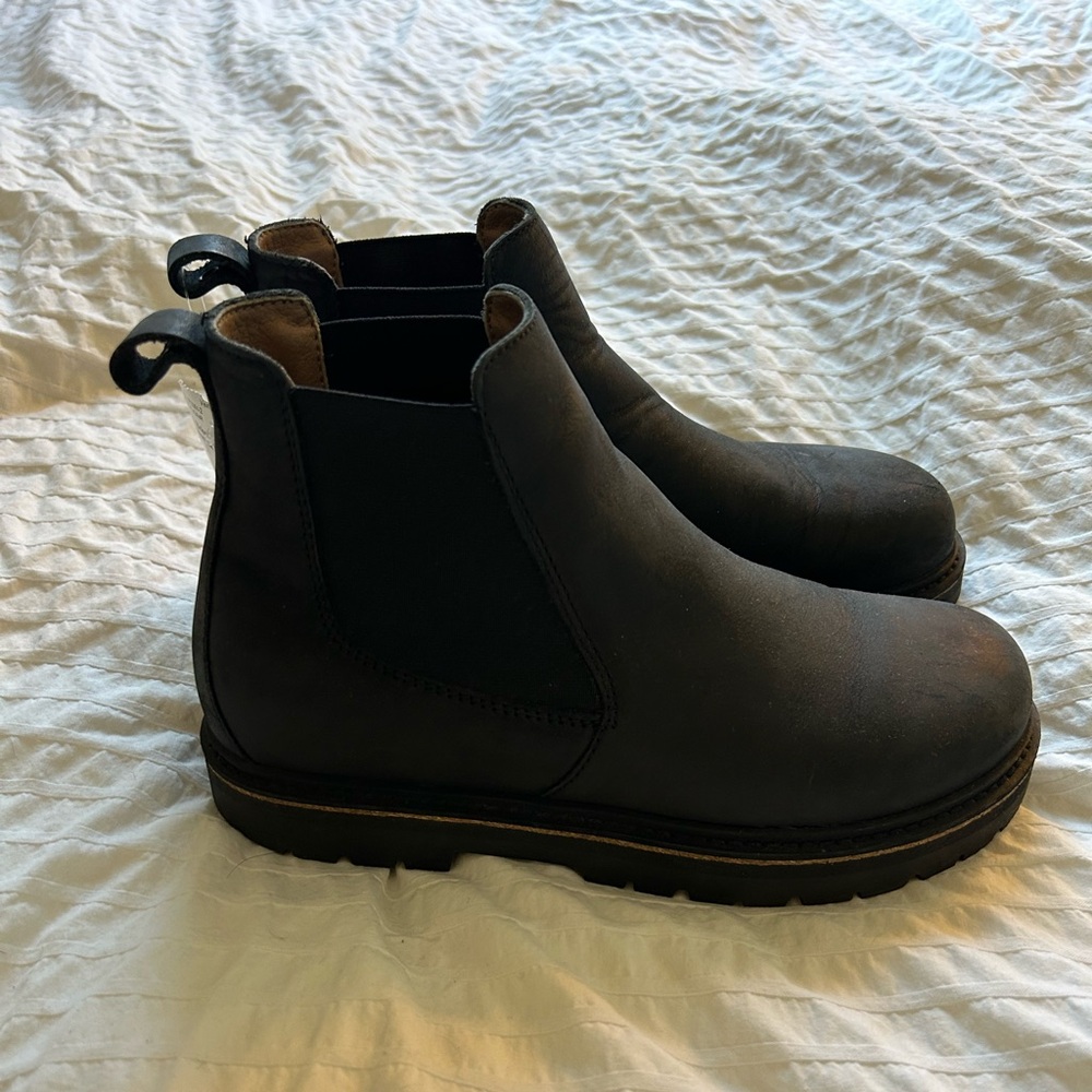 Birkenstock Stalon Boot size 38 black nubuck